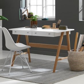 Dash Skrivebord, hvid højtrykslaminat, fire størrelser Dash Skrivebord, hvid højtrykslaminat, fire størrelser